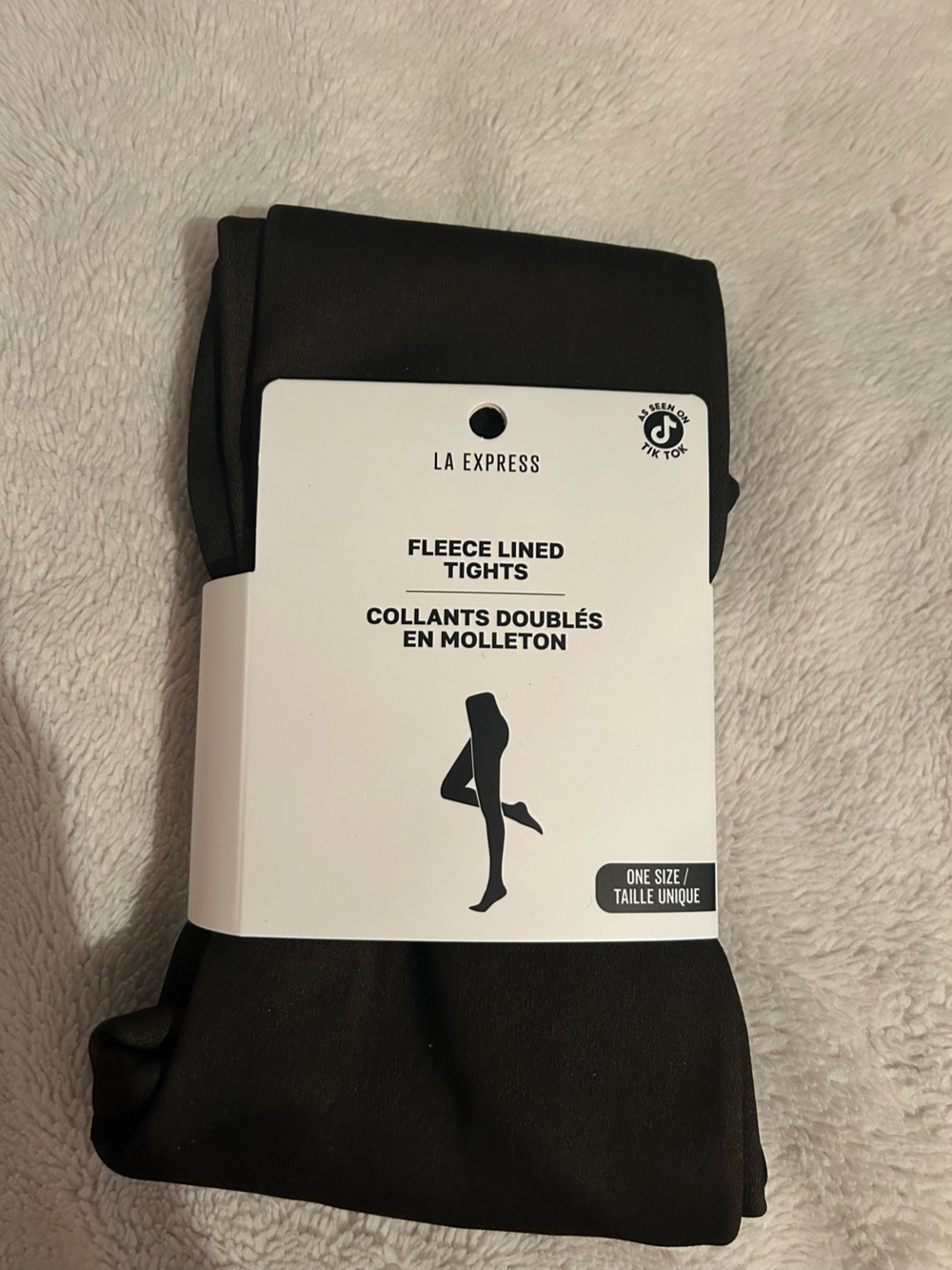 Express Fleece-Lined Tights - Black